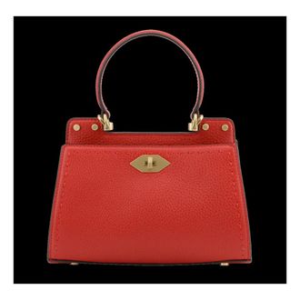 Pourchet Trianon PM - Dames - Handtassen - Rood - ONE Size - Leer - Tassen