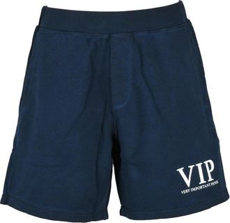 Dsquared2 Relaxed Fit Blue Cotton Sweatshirt Shorts