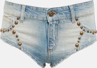 Blumarine Embellished denim shorts