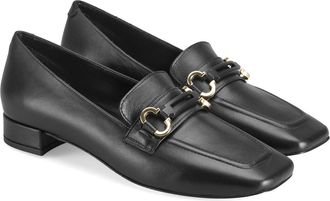 Desa Womens Leather Slip-Ons - Flat Heel, Breathable | Black - 38