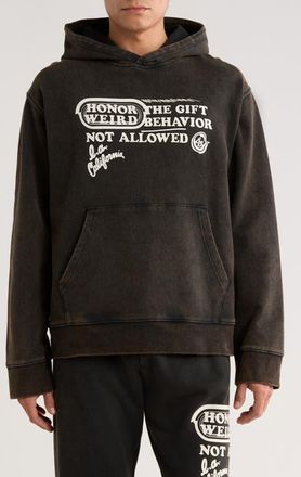 Honor The Gift Not Allowed Cotton Blend Hoodie in Black at Nordstrom, Size Xx-Large