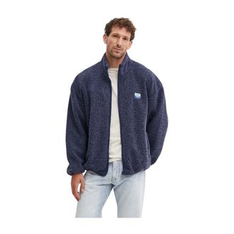 American Vintage Hoodies & sweatvesten, Heren, Blauw, S, Wol, Hoktown Zip-up