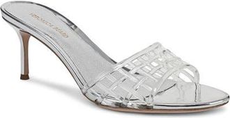 Veronica Beard Tia Jelly Slide Sandal in Clear/Silver at Nordstrom, Size 6.5