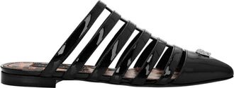 Philipp Plein Vernice Skull-Stud Mules - Dames - Slip ons - Zwart - 36 EU - Leer - Schoenen