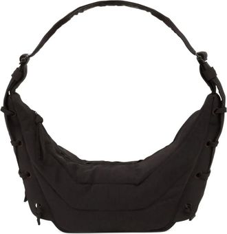 Christophe Lemaire Soft Game quilted lace-up small shoulder bag - Brown