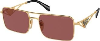 Prada PR A52S 5AK08S Womens Sunglasses Gold Size 56