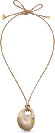 Ettika Resin Medallion Necklace in Tan at Nordstrom