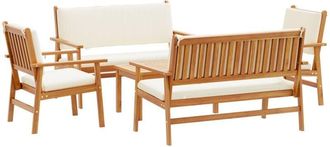 vidaXL Vidaxl - Garden Sofa Set 5 pcs Brown 75 x 45 x 38cm Solid Acacia wood