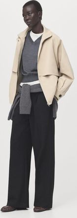 Mango Giacca cotone tasche grigio chiaro/pastello - Donna - XS - MANGO