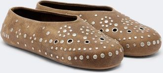 Golden Goose Tierra studded suede slip-on shoes