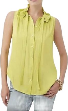 Trina Turk Cinzia Top In Lime Glow
