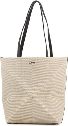 Loewe Beige Brown Raffia Leather Tote Bag (Pre-Owned)