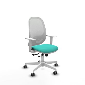 Piqueras y Crespo Silla De Oficina Piqueras Y Crespo Cilanco Turquesa Base Blanca