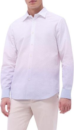 Bugatchi Julian Shaped Fit Button-Up Shirt in Dusty Pink at Nordstrom, Size Xxx-Large