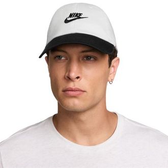 Nike Mens Club H86 Adjustable Cap - White/Black Size M/L