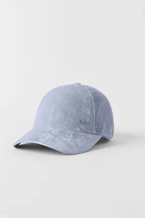 Alo | Velvet Off-Duty Cap in Winter Frost Blue