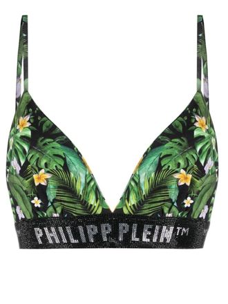 Philipp Plein Bralette met logo - Groen