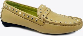 Robert Zur Womens Dittany Studded Loafers In Citrus