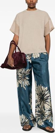 Brunello Cucinelli Brunello Cucinelli Womens Cotton T-shirt - Nude - Size X-Small