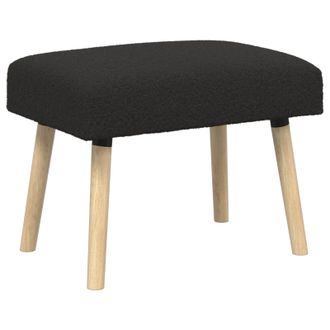vidaXL Banco Liso Negro 60 X 40 X 45 Cm Boucl&eacute; Vidaxl