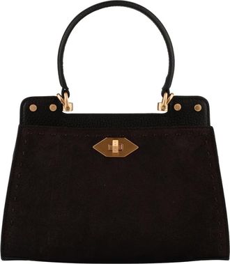 Pourchet Le Trianon Daim - Dames - Handtassen - Bruin - ONE Size - Leer - Tassen