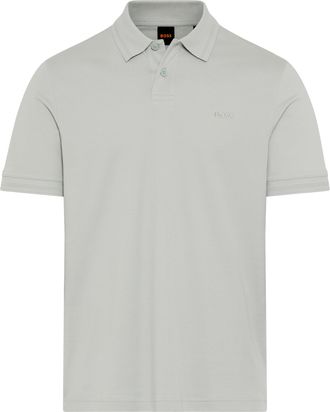 Boss Orange by Hugo Boss Poloshirt BOSS ORANGE Pe Interlock, Herren, Gr. XXL, silber043, Jersey, Obermaterial: 100% Baumwolle, regular fit, hoch geschlossener Ausschnitt, eing