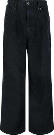 Wooyoungmi Wide-Leg Tailored Broeken - Heren - Loose Fit Jeans - Zwart - M - Jeans