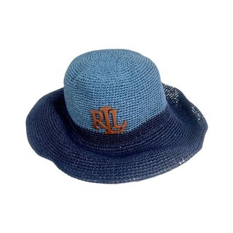 Ralph Lauren Accessoires, Dames, Blauw, ONE Size, Two-tone Hoed