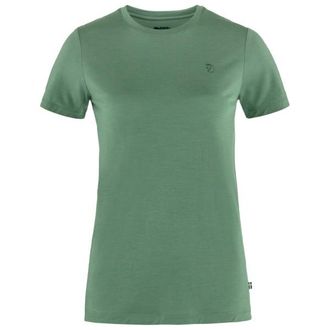 Fj&auml;llr&auml;ven Abisko Wool S/S T-Shirt f&uuml;r Damen | gr&uuml;n