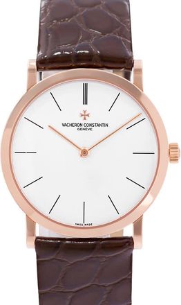 Vacheron Constantin Pre-owned Vacheron Constantin Patrimony Hand Wind White Dial Mens Watch 33093/000R-0876