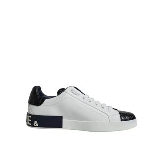 Dolce & Gabbana Sneakers in Pelle Portofino - - Shoes - Uomo - Bianco - 40 EU