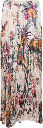 Roberto Cavalli Beige Silk Skirt-Donna