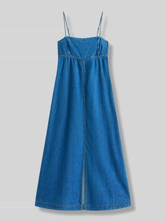 Tommy Jeans Maxi Freizeitkleid aus reiner Baumwolle in Blau, Gr&ouml;&szlig;e XXS