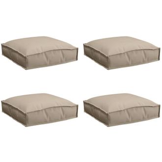 vidaXL Coj&iacute;n De Pal&eacute; Para Asiento 4 Pcs Taup&eacute; 40 X 40 X 8 Cm Vidaxl