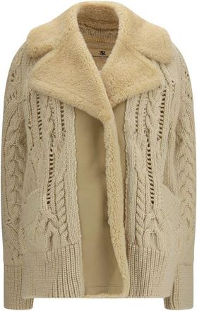 Ermanno Scervino Beige Wool Oves Aries Womens Sweatshirt