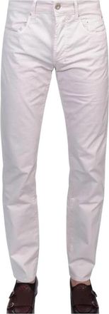 Siviglia Cinque Tasche Katoenen Lichte Broek - Heren - Slim Fit Broeken - Wit - W33 - Katoen - Broeken