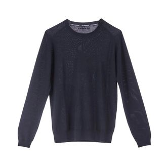 Karl Lagerfeld Round-neck Knitwear, male, Black, Size: 2XL Maglia Basic