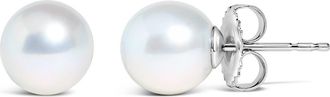 House of Brilliance 14K Gold 6.5-7MM Cultured Freshwater Pearl Solitaire Stud Earrings in White at Nordstrom