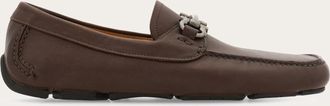 Ferragamo Men Gancini ornament driver Brown Size 10.5