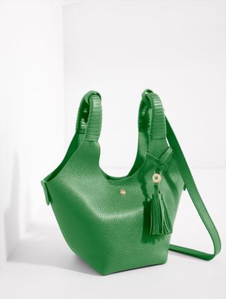 Talbots Pippa Pebble Leather Crossbody Bag - Hillside Green - 001 Talbots