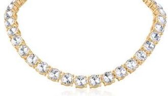 Jardin Extra Large Glam Tennis Necklace in Clear/Gold at Nordstrom Rack, Size 18