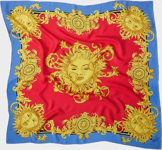 Versace Printed Silk Twill Scarf