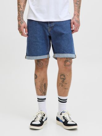 Jack & Jones Shorts JACK & JONES JJIRICK JJORIGINAL SHORTS SQ 330, Herren, Gr. M, N-Gr, blau (blau denim), Denim/Jeans, Obermaterial: 76% Baumwolle, 22% Polyester,