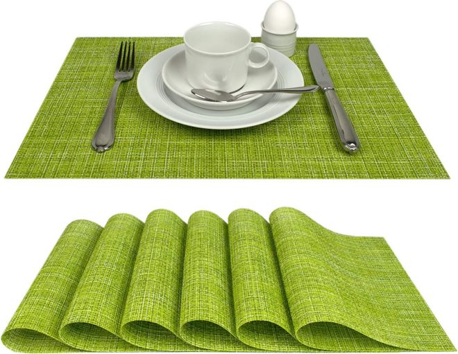Delindo Lifestyle Tischsets Platzsets Capri, abwaschbar, im 6er-Set, grün, Tisch Unterlage ist abwischbar ab 12,90 €