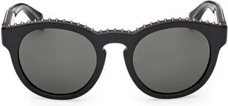 Christian Louboutin 53mm Round Sunglasses in Black Gunmetal/zeiss Smoke at Nordstrom