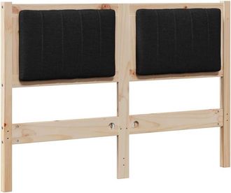 vidaXL Cabecero Tapizado Marr&oacute;n 120 Cm Madera De Pino Macizo Vidaxl