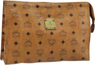 MCM Pre-owned Clutches, female, Brown, Size: ONE SIZE Pre-owned Clutch Bag
