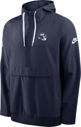 Nike New York Giants Alt Anorak Nike Mens NFL 1/2-Zip Hooded Jacket in Blue | 03AT044PQ8I-J5Z