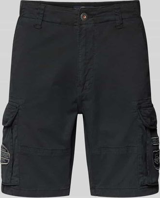 Petrol Industries Regular Fit Bermudas mit Cargotaschen in Black, Gr&ouml;&szlig;e XXL