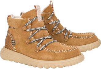 Hey Dude Womens Reyes Suede Upper High Top Shoe In Tan